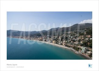 Poster Alassio 5, 30x40 cm - Fotografia aerea di Drone Genova