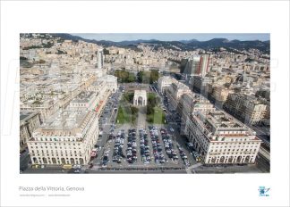 Poster Piazza della Vittoria 1, Genova, 40x30 cm