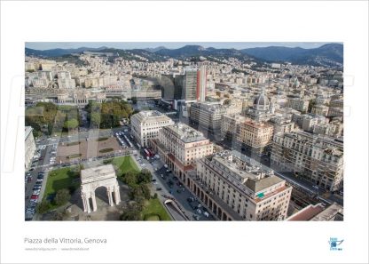 Poster Piazza della Vittoria 5, Genova, 40x30 cm